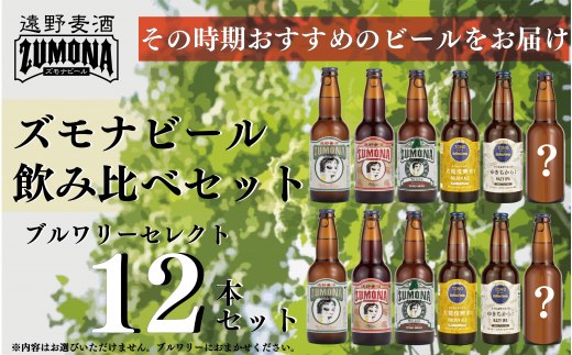 ズモナビール おまかせ 飲み比べ セット 3種 12本【遠野麦酒