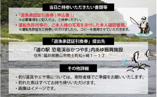 【2023年分 先行予約】九頭竜川（勝山市漁協） 鮎友釣り年券 1名様分 [D-001001]