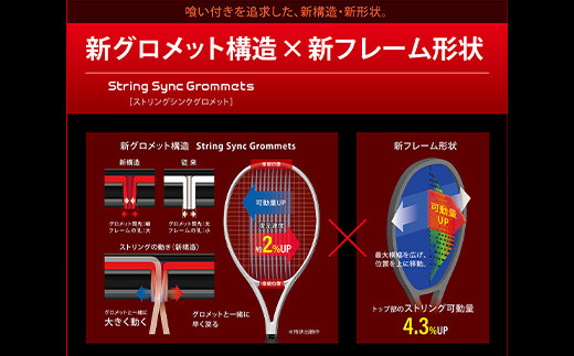97-T01 YONEX（ヨネックス）Vコア98 硬式テニスラケット【ストリング
