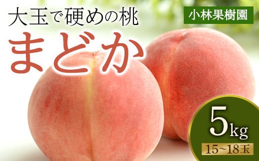 福島の桃 まどか 5kg（15～18玉）【小林果樹園】  先行予約 フルーツ 果物 もも モモ momo F20C-592 307701 - 福島県伊達市
