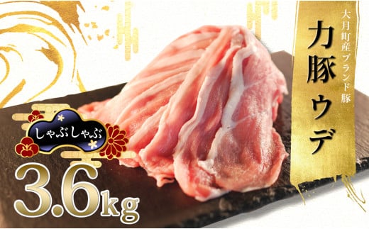 【高知県 大月町産ブランド豚】力豚　ウデ肉3.6kg 790703 - 高知県大月町