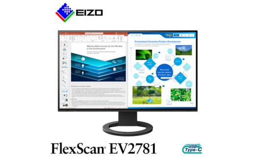 EIZO USB Type-C搭載27型液晶モニター FlexScan EV2781 ブラック