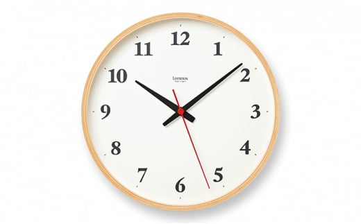 Plywood clock［電波時計］/ ナチュラル（LC22-02W NT）[№5616-1026] 855783 - 富山県高岡市