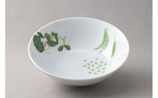 【ヴィラデストワイナリー】ベジタブルシリーズ食器　シリアルボウル２枚（エンドウとズッキーニ）セット
