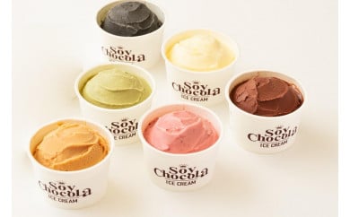 【福岡市 Soy Chocola】ヴィーガンSOYアイスクリーム　６個セット（ミニカップ６種類）（100%植物性・グルテンフリー） 459059 - 福岡県福岡市