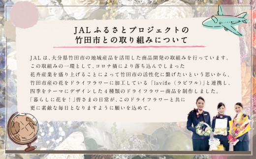 【年4回定期便】季節のドライフラワー【JALふるさとアンバサダーコラボ商品】