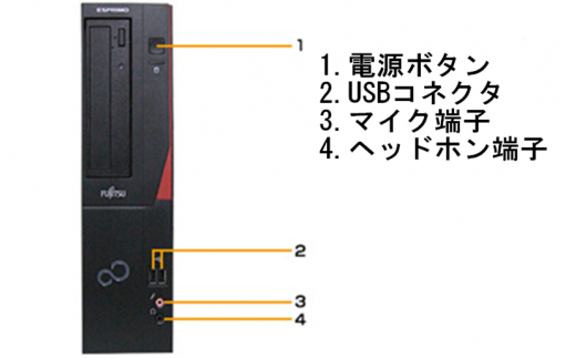 富士通製再生デスクトップパソコン Win10 新品SSD搭載