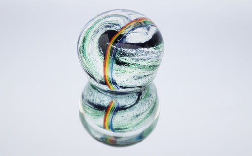 SUKI GLASS STUDIO】 ガラス工芸品『Earth文鎮』 １個 [0013-0011