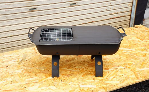 プロパン ボンベ BBQ コンロ 600型 (低床型) 鉄板 網