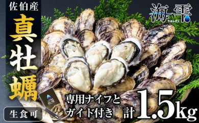 ひとくち 真牡蠣 (1.5kg・15個～25個) 【GB001】【塩月漁業(株) 海生】