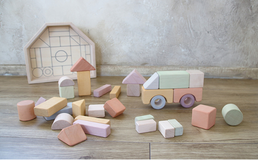 エドインター つみきのいえＭ 日本産 知育玩具 木製玩具 [№5786-4681
