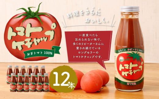【めぐみ会】トマトケチャップ 12本セット 完熟トマト 手作り