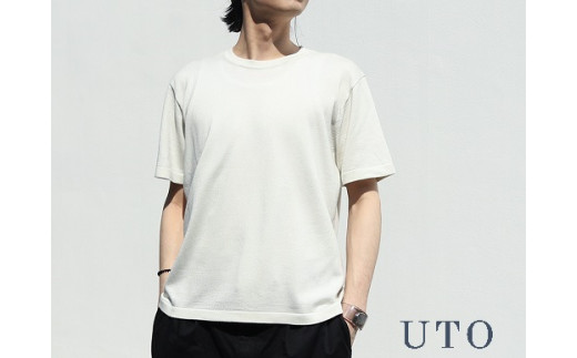 ★NEW★【UTOカシミヤ】男女兼用　シルククルーネックTシャツ