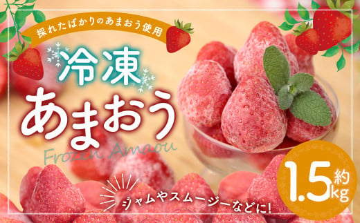 冷凍あまおう 約1.5kg 冷凍フルーツ いちご 795492 - 福岡県遠賀町