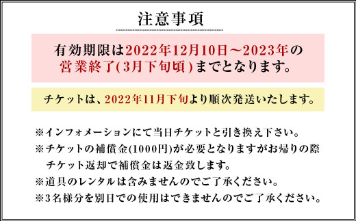 くじゅう森林公園スキー場 1日分リフトフリーパス券〈2022-2023season