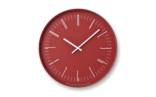 Draw wall clock / レッド（KK18-13 RE）レムノス  Lemnos 時計[№5616-1035] 855837 - 富山県高岡市