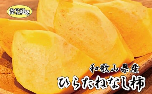 和歌山秋の味覚　平核無柿（ひらたねなしがき） 約7.5kg　※2025年10月上旬頃～2025年10月末頃順次発送（お届け日指定不可）【uot700A】 1525020 - 和歌山県すさみ町