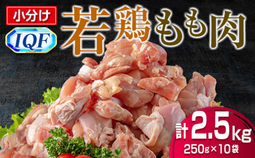B135-20 [チョイス限定]小分けで便利!!カット済!!若鶏もも肉(計2.5kg)250g×10袋 肉 鶏 鶏肉