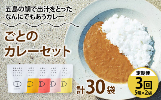 全3回定期便】温めるだけで美味しさ堪能！ ごとのカレー5種セット