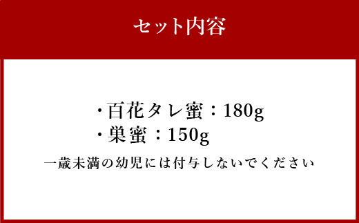 日本ミツバチ タレ蜜・巣蜜セット(タレ蜜180g+巣蜜150g)はちみつ