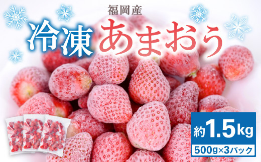 福岡県産 冷凍あまおう500g×3 合計1.5kg いちご 苺 フルーツ 国産