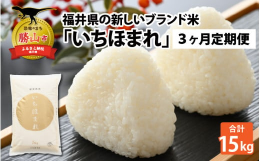  【3ヶ月連続定期便】令和6年産 福井県の新しいブランド米 いちほまれ5kg ×1袋（5kg × 3ヶ月） [D-015013] 720240 - 福井県勝山市