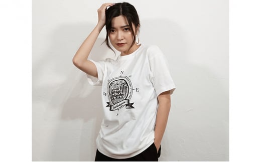 [№5568-7017]0262揖斐川町 マンホールTシャツ 白Lサイズ