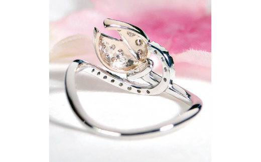 リング 指輪 ダイヤモンド0.04ct スリーカラー 14.5号 K18YG イエローゴールドxK18PG ピンクゴールド  Pt900プラチナ /64470【FJ】