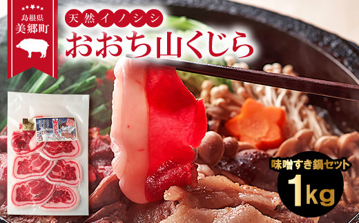 おおち山くじら（イノシシ肉）味噌すき鍋セット1kg