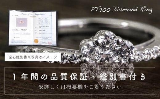 pt900 ダイヤモンドリング 0.58ct（RP_MR-016）【リズプラス