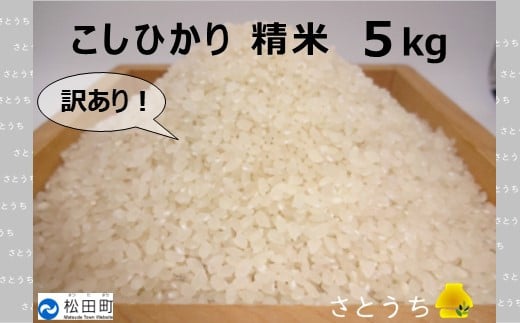 【訳あり・農家直送】松田町のお米（こしひかり）　5kg