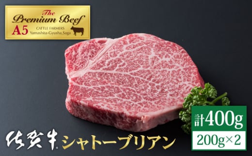 【2024年12月発送】佐賀牛 シャトーブリアン 400g ( 200g×2枚 ) 【山下牛舎】 [HAD030] 380245 - 佐賀県江北町