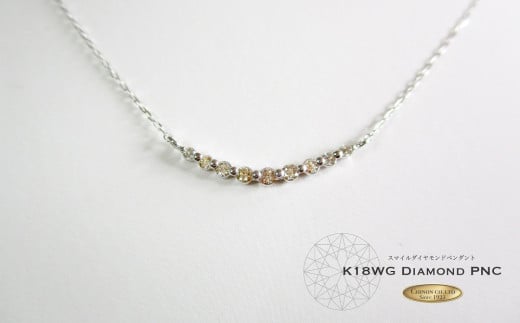 白雪姫K18 ホワイトゴールド＆ダイヤモンド アップルネックレス 9.3g