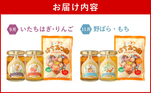 【定期便 年6回 奇数月】蜂蜜165g×12種類が味わえる+蜂蜜あめ袋