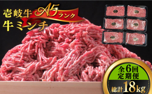 【全6回定期便】壱岐牛 A5ランク 牛ミンチ 約500g×6 《壱岐市》【KRAZY MEAT】 [JER047] 小分け ミンチ 3kg 挽き肉 ひき肉 牛肉 赤身 390053 - 長崎県壱岐市