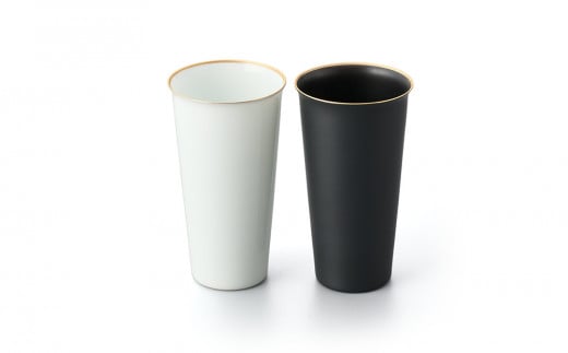 [伊万里焼/畑萬陶苑]Tumbler -White&Black - ペア