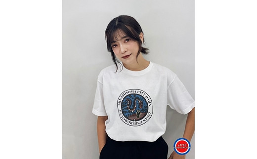 南相馬市 マンホールTシャツ 白 XLサイズ【49004】