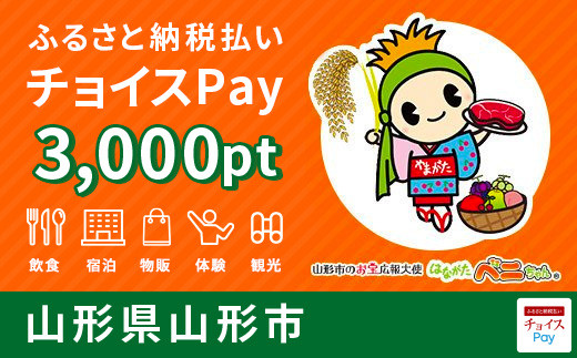 FY20-533 山形市 チョイスPay 3,000pt(1pt＝1円)