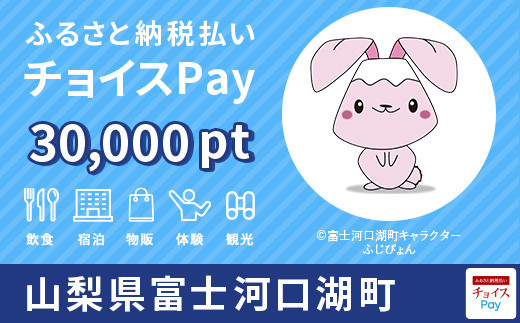 富士河口湖町チョイスPay 30,000pt（1pt＝1円）