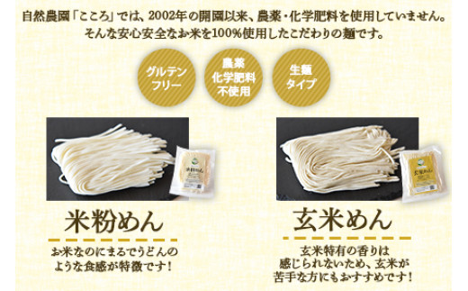 グルテンフリーの生麺 食べ比べ 4食セット（米粉めん2食＋玄米めん2食