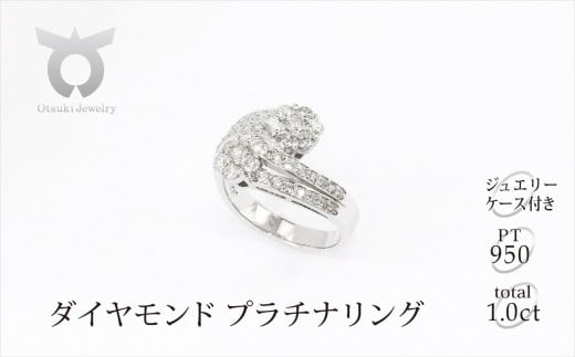 【サイズ：9.5号】ダイヤモンド1.0ct　リング　Ｒ747DI-P2【053-001-4】 429524 - 山梨県大月市