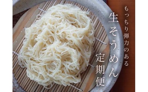 【定期便3ヶ月】もっちり食感が人気の生そうめん4食入り1箱（鮭節冷つゆ）【16115】 293461 - 北海道岩見沢市