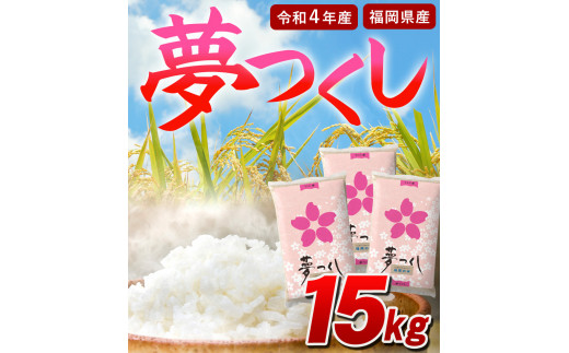 令和4年産 福岡県産 夢つくし 15kg(5kg×3袋) 白米《30日以内に順次出荷(土日祝除く)》米 コメ 精米 ゆめつくし