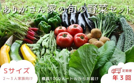 ありがさん家の旬の野菜セット【Ｓサイズ】標高1000メートルからお届け