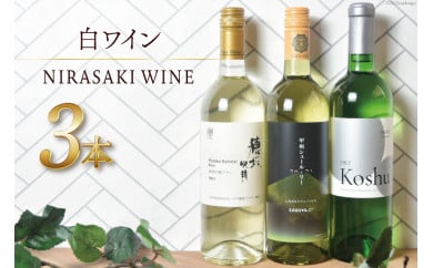 ワイン 韮崎市産 白ワイン 3本 セット NS-0002 飲み比べ 白 ワインセット 酒 / 韮崎翠緑 / 山梨県 韮崎市  433556 - 山梨県韮崎市