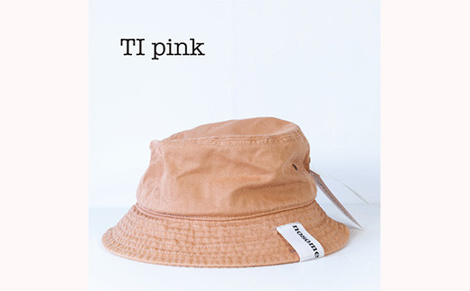野の色を着る。温泉水・農業廃棄物で染色したバケットハット　TI pink【CC022】