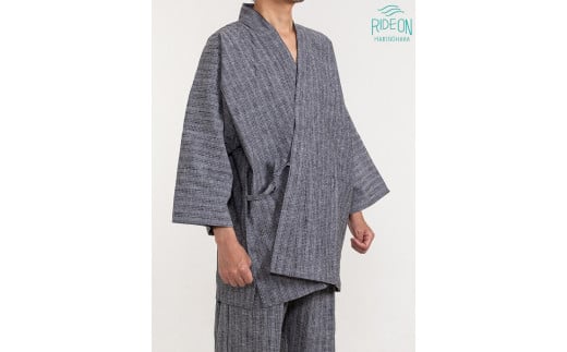 061-27　織り・縫製　地元遠州製　ネップ刺子作務衣