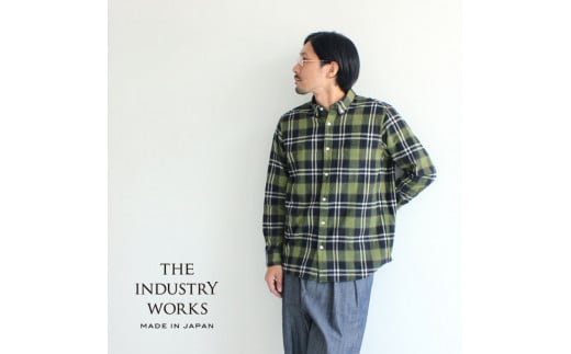 播州織メンズフランネルシャツ「THE INDUSTRY WORKS」(1着)[TIW_128](36-2) Lサイズ