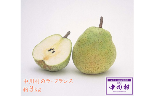 中川村産西洋梨　ラ・フランス　約３Kg 1895088 - 長野県中川村