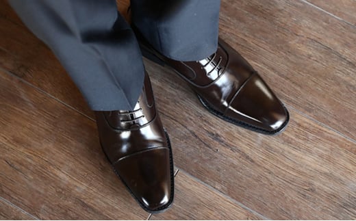 本革 ビジネスシューズ 革靴 紳士靴 6cmアップ シークレットシューズ No.1301 ダークブラウン 26.5cm [№5990-5717]0598